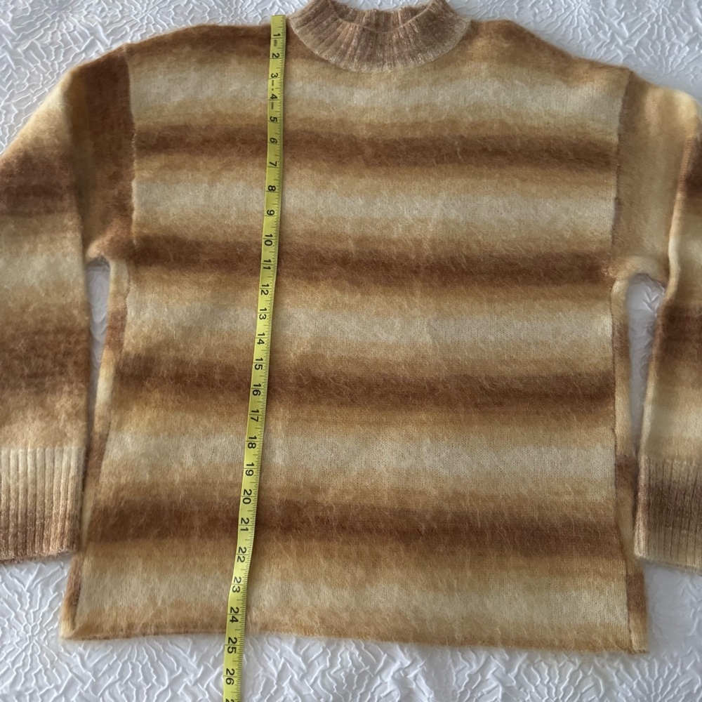 ACNE STUDIOS Ombre Stripe Sweater Sand Beige Small NEW WITHOUT TAG - Picture 7 of 10